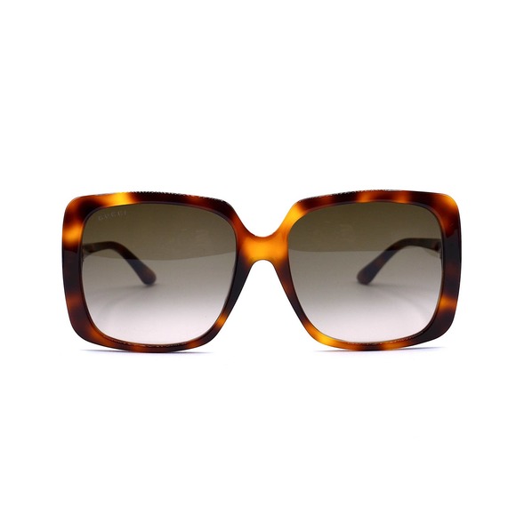 GUCCI GG0728SA 002 HAVANA BROWN GRADIENT AUTHENTIC SUNGLASSES - Picture 3 of 10